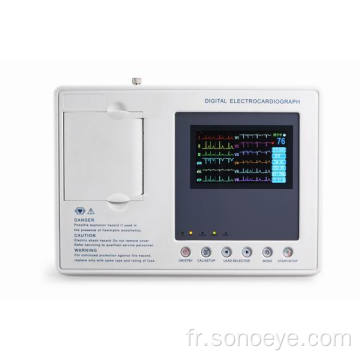 Machine ECG à écran couleur numérique à trois canaux